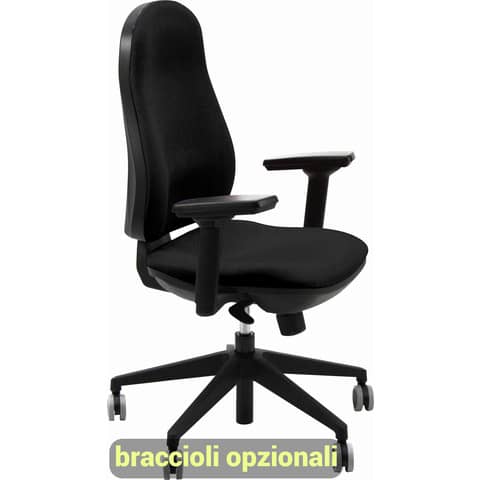 Sedia operativa girevole Unisit Ariel AI nero - AIER/IN