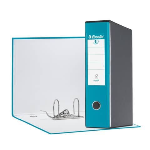 Registratore con custodia Esselte G55 Eu rivestito in PP turchese - 390755800