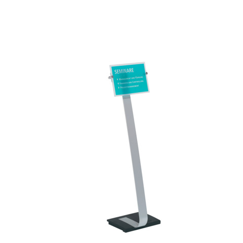Espositore da terra DURABLE CRYSTAL SIGN argento metallizzato - 481823