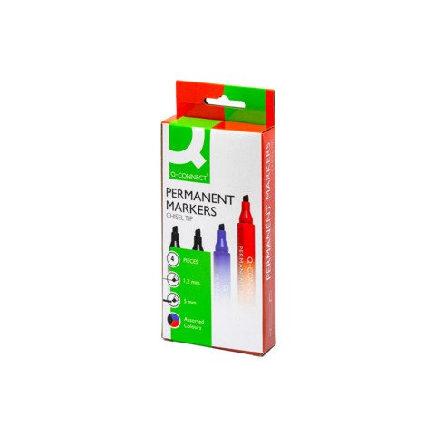 Marcatore permanente Q-Connect punta a s conf. da 4 - KF26089