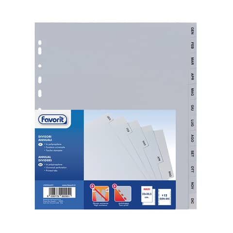 Divisore annuale Favorit 12 tacche GEN-D 400006692