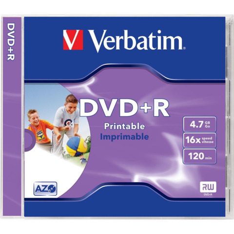 DVD+R Verbatim Jewel case 4,7 GB - Veloc conf. da 10 - 43508