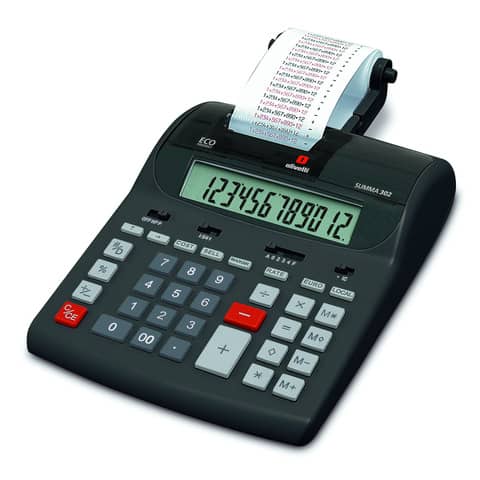 Calcolatrice scrivente da tavolo OLIVETT 12 cifre nero - B4645 000