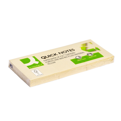 Foglietti riposizionabili Q-Connect 100% mm 12 blocchetti da 100 ff - KF22367