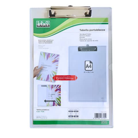 Tavoletta portablocco Lebez A4 trasparen 7725