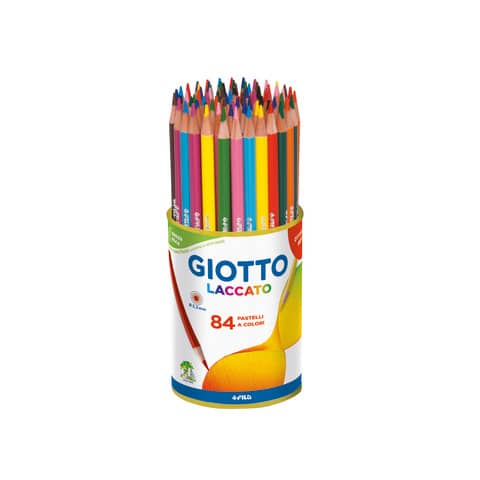 Matite colorate GIOTTO Laccato assortiti barattolo da 84 - F520100