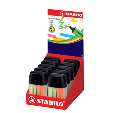 Evidenziatori Stabilo Boss Original Bicc Contenitore in plastica da 4 - 7004-3