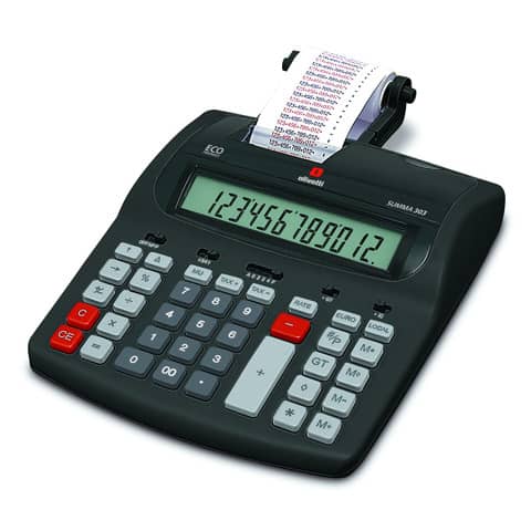 Calcolatrice scrivente da tavolo OLIVETT 12 cifre nero - B4646 000
