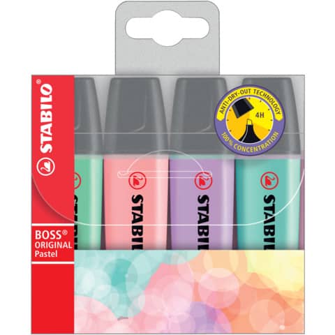 Evidenziatori Stabilo Boss Original Past astuccio da 4 - 70/4-2
