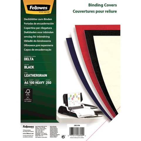 Copertine per rilegatrici FELLOWES Delta conf. 100 pezzi - 5370405