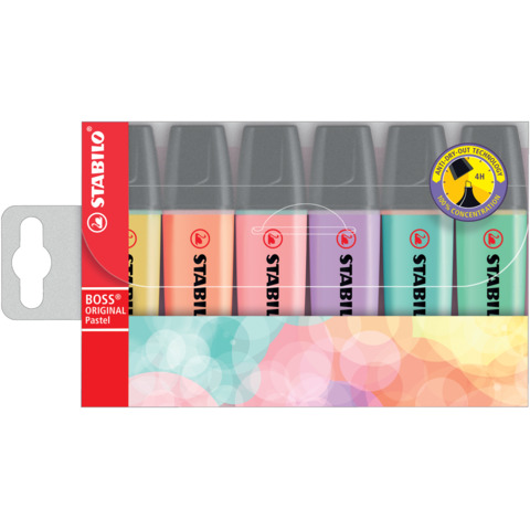 Evidenziatori Stabilo Boss Original Past astuccio da 6 - 70/6-2