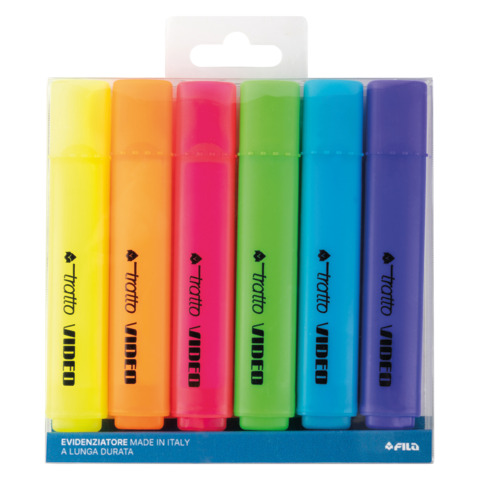 Evidenziatori TRATTO Video 1-5 mm assort conf. da 6 - F83100000