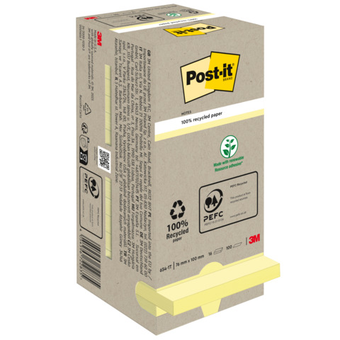 Foglietti Post-it? Notes Giallo Canary?  blocchetti da 100 ff - 654-1T