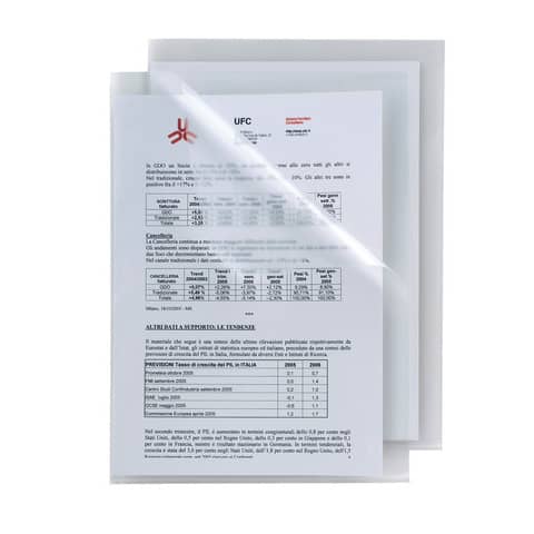 Cartelline a L in PP Sei Rota Poli 150 A conf. 50 pezzi - 662303