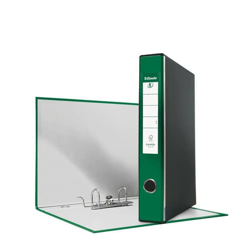 Registratore con custodia Esselte G52 EU rivestito in PP verde - 390752180