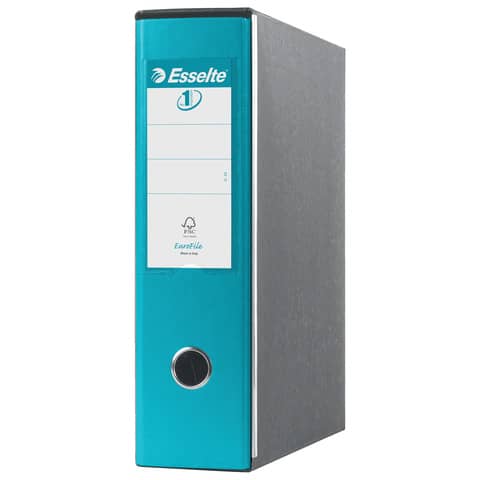 Registratori con custodia Esselte G53 Eu rivestito in PP turchese - 390753800