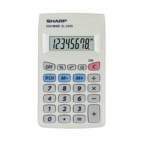 Calcolatrice tascabile SHARP con display SH-EL233SB