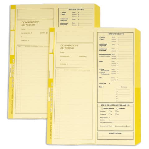 Cartelline a 2 lembi 4Pro dichiarazione  2 cm giallo conf. da 50 pezzi - 4175 02
