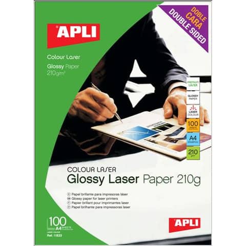 Carta fotografica laser Decadry A4 alta  210 g/m? bianco Conf. 100 fogli T900008