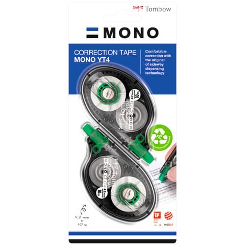Correttore a nastro Tombow Mono Easy Wri blister 2 pz - PCT-YT4-2P
