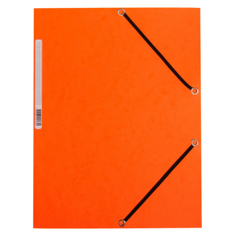 Cartellina a 3 lembi con elastico Q-Conn 375 g/m? arancio - KF02170