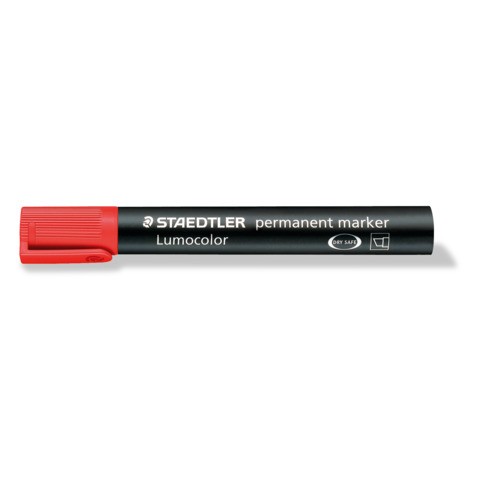 Marcatore punta a scalpello Staedtler Lu rosso - 350-2