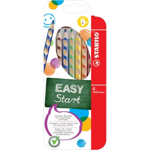 Matite colorate Stabilo EASYcolors per m astuccio da 6 - 331/6