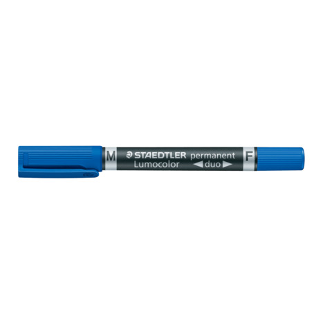 Marcatore doppia punta Staedtler Lumocol blu - 348-3