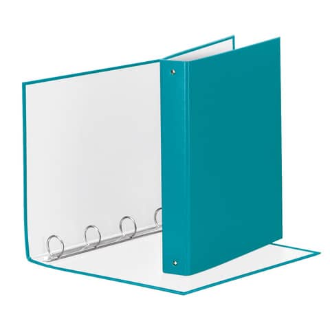 Raccoglitore Esselte Meeting a 4 anelli  turchese 22x30cm dorso 4cm - 395792800